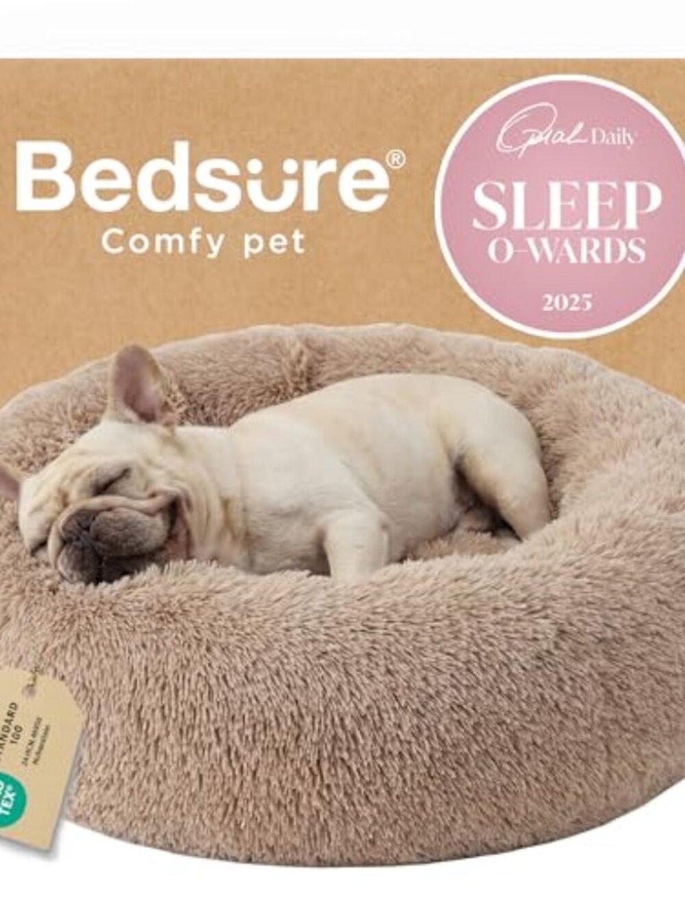 New Calming Dog Bed Medium Size Dog - Donut Washable Medium Pet Bed, 30 inches